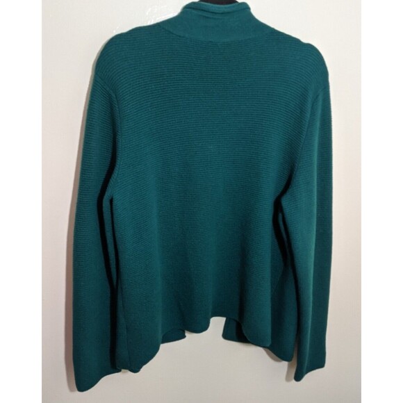 Talbots Cardigan Sweater Open Front Knit Ribbed Casual Large - Picture 2 of 6